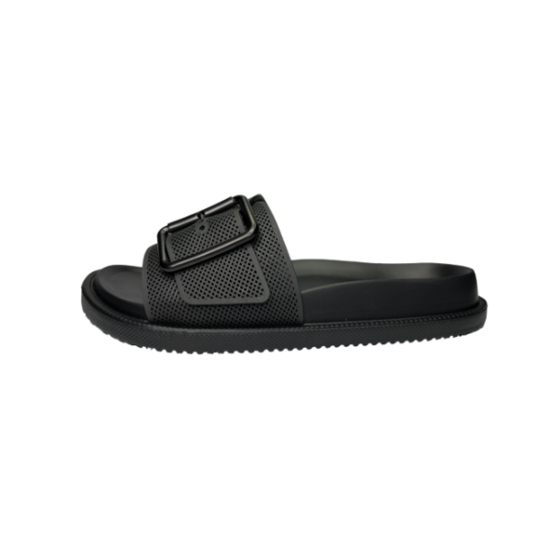 Men’s Black Buckle Slide Slippers - Image 2
