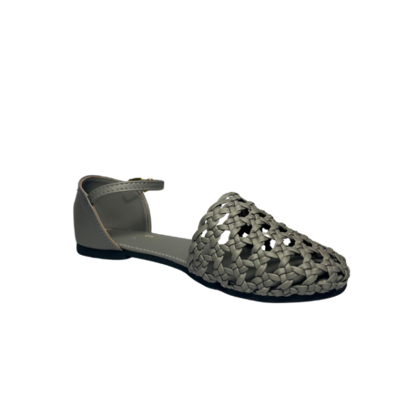 Grey Brown Mesh Sandals For Women - Image 3