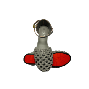 Grey Brown Mesh Sandals For Women