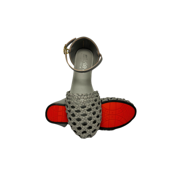 Grey Brown Mesh Sandals For Women